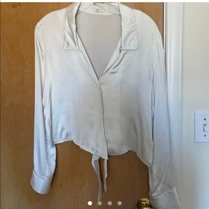 Wilfred silk tie blouse